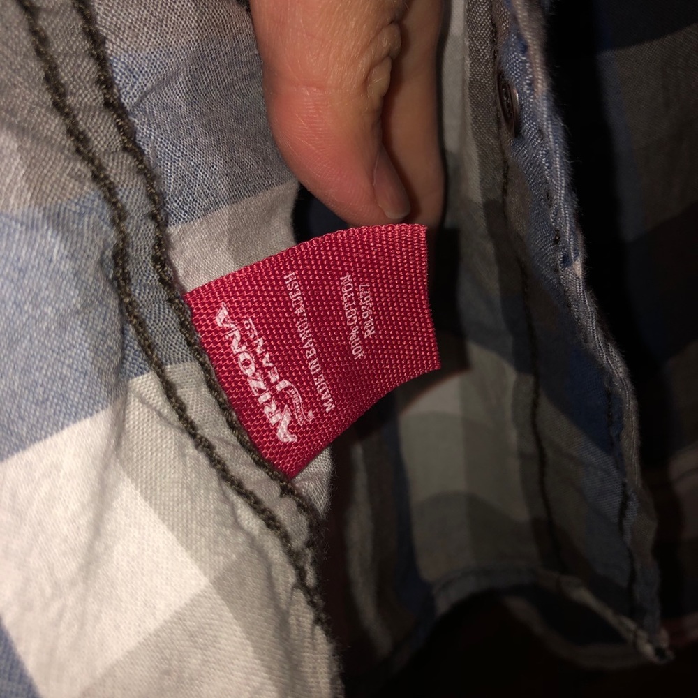 Plaid button down with snaps - Picture 5 of 5